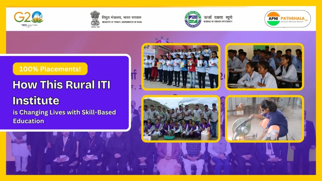 Students at Rural ITI training institute getting recognition for their work.